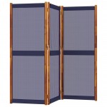 vidaXL Paravan de cameră cu 3 panouri, albastru închis, 210x180 cm vidaXL Paravan de cameră cu 3 panouri, albastru închis, 210x180 cm