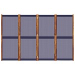 vidaXL Paravan de cameră cu 4 panouri, albastru închis, 280x180 cm vidaXL Paravan de cameră cu 4 panouri, albastru închis, 280x180 cm