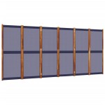vidaXL Paravan de cameră cu 6 panouri, albastru închis, 420x180 cm vidaXL Paravan de cameră cu 6 panouri, albastru închis, 420x180 cm
