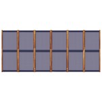 vidaXL Paravan de cameră cu 6 panouri, albastru închis, 420x180 cm vidaXL Paravan de cameră cu 6 panouri, albastru închis, 420x180 cm