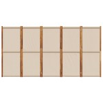 vidaXL Paravan de cameră cu 5 panouri, taupe, 350x180 cm