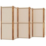 vidaXL Paravan de cameră cu 6 panouri, taupe, 420x180 cm