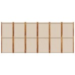 vidaXL Paravan de cameră cu 6 panouri, taupe, 420x180 cm