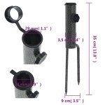 vidaXL Suporturi de umbrelă cu țăruși, 2 buc. 9x35 cm oțel galvanizat vidaXL Suporturi de umbrelă cu țăruși, 2 buc. 9x35 cm oțel galvanizat