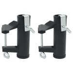 vidaXL Cleme umbrelă pentru balcon, 2 buc., 25-38 mm, oțel vidaXL Cleme umbrelă pentru balcon, 2 buc., 25-38 mm, oțel