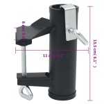 vidaXL Cleme umbrelă pentru balcon, 2 buc., 25-38 mm, oțel vidaXL Cleme umbrelă pentru balcon, 2 buc., 25-38 mm, oțel