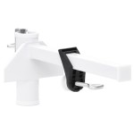 vidaXL Clemă de umbrelă pentru balcon, alb, 38 mm, oțel vidaXL Clemă de umbrelă pentru balcon, alb, 38 mm, oțel