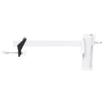 vidaXL Clemă de umbrelă pentru balcon, alb, 38 mm, oțel vidaXL Clemă de umbrelă pentru balcon, alb, 38 mm, oțel