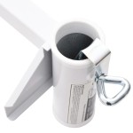 vidaXL Clemă de umbrelă pentru balcon, alb, 38 mm, oțel vidaXL Clemă de umbrelă pentru balcon, alb, 38 mm, oțel
