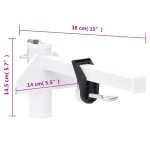 vidaXL Clemă de umbrelă pentru balcon, alb, 38 mm, oțel vidaXL Clemă de umbrelă pentru balcon, alb, 38 mm, oțel