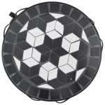 vidaXL Suporturi pentru plante, 3 buc., negru și alb, ceramică vidaXL Suporturi pentru plante, 3 buc., negru și alb, ceramică