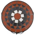 vidaXL Suporturi pentru plante, 3 buc., cărămiziu și alb, ceramică vidaXL Suporturi pentru plante, 3 buc., cărămiziu și alb, ceramică