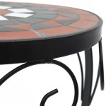 vidaXL Suporturi pentru plante, 3 buc., cărămiziu și alb, ceramică vidaXL Suporturi pentru plante, 3 buc., cărămiziu și alb, ceramică