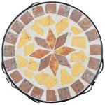 vidaXL Suporturi pentru plante, 3 buc., cărămiziu și alb, ceramică vidaXL Suporturi pentru plante, 3 buc., cărămiziu și alb, ceramică