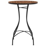 vidaXL Masă de bistro, cărămiziu, Ø50x70 cm, ceramică, model mozaic vidaXL Masă de bistro, cărămiziu, Ø50x70 cm, ceramică, model mozaic