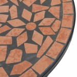vidaXL Masă de bistro, cărămiziu, Ø50x70 cm, ceramică, model mozaic vidaXL Masă de bistro, cărămiziu, Ø50x70 cm, ceramică, model mozaic