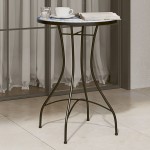 vidaXL Masă de bistro, albastru și alb, Ø50x70 cm, ceramică, mozaic vidaXL Masă de bistro, albastru și alb, Ø50x70 cm, ceramică, mozaic