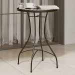 vidaXL Masă de bistro, negru și alb, Ø50x70 cm, ceramică, mozaic vidaXL Masă de bistro, negru și alb, Ø50x70 cm, ceramică, mozaic