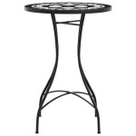 vidaXL Masă de bistro, negru și alb, Ø50x70 cm, ceramică, mozaic vidaXL Masă de bistro, negru și alb, Ø50x70 cm, ceramică, mozaic