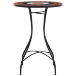 vidaXL Masă de bistro mozaic, cărămiziu și alb, Ø50x70 cm, ceramică vidaXL Masă de bistro mozaic, cărămiziu și alb, Ø50x70 cm, ceramică