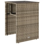 vidaXL Set bistro de grădină cu perne, 3 piese, gri, poliratan vidaXL Set bistro de grădină cu perne, 3 piese, gri, poliratan