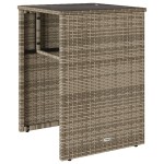 vidaXL Set bistro cu perne, 3 piese, bej, poliratan