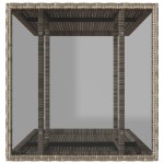 vidaXL Set bistro cu perne, 3 piese, bej, poliratan