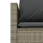 vidaXL Set bistro de grădină cu perne, 3 piese, gri, poliratan vidaXL Set bistro de grădină cu perne, 3 piese, gri, poliratan
