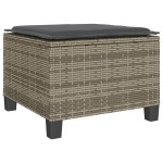 vidaXL Set bistro de grădină cu perne, 3 piese, gri, poliratan vidaXL Set bistro de grădină cu perne, 3 piese, gri, poliratan