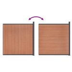 vidaXL Panouri de gard, maro, 173x186 cm, WPC vidaXL Panouri de gard, maro, 173x186 cm, WPC