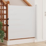 vidaXL Poartă retractabilă animale de companie, alb, 82,5x125 cm vidaXL Poartă retractabilă animale de companie, alb, 82,5x125 cm