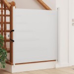 vidaXL Poartă retractabilă animale de companie, alb, 117,5x125 cm vidaXL Poartă retractabilă animale de companie, alb, 117,5x125 cm
