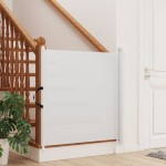 vidaXL Poartă retractabilă animale de companie, alb, 117,5x125 cm vidaXL Poartă retractabilă animale de companie, alb, 117,5x125 cm