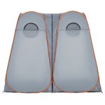 vidaXL Cort de intimitate pop-up, gri și portocaliu, impermeabil vidaXL Cort de intimitate pop-up, gri și portocaliu, impermeabil