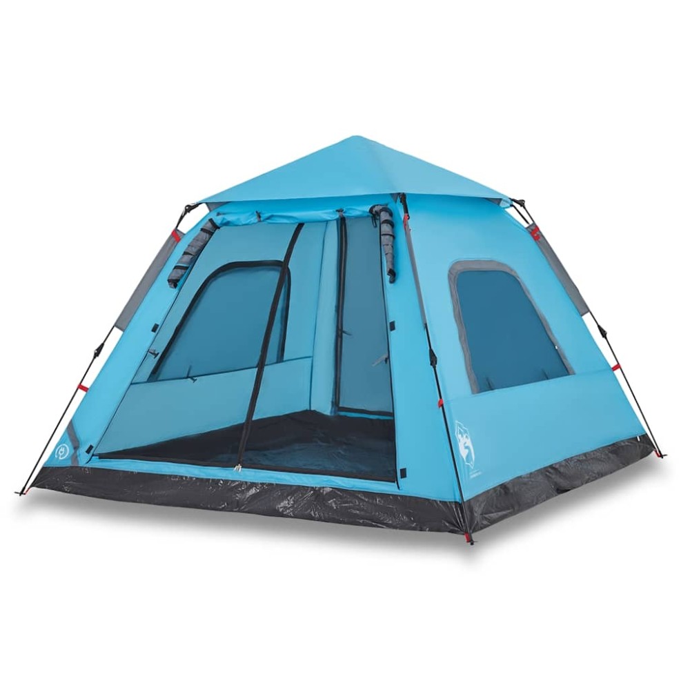 vidaXL Cort de camping cupolă 5 persoane, setare rapidă, albastru