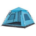 vidaXL Cort de camping cupolă 5 persoane, setare rapidă, albastru
