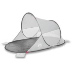 vidaXL Cort de plajă pop-up, gri, impermeabil
