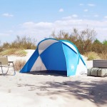 vidaXL Cort de plajă 2 persoane pop-up albastru azur, rezistent la apă