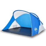 vidaXL Cort de plajă 2 persoane pop-up albastru azur, rezistent la apă