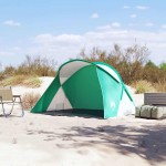vidaXL Cort de plajă 2 persoane pop-up, verde marin, impermeabil