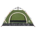 vidaXL Cort de camping pentru 2 persoane, setare rapidă, verde