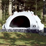 vidaXL Cort de camping 2 persoane, alb opac, setare rapidă, țesătură vidaXL Cort de camping 2 persoane, alb opac, setare rapidă, țesătură