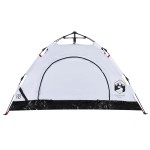 vidaXL Cort de camping 2 persoane, alb opac, setare rapidă, țesătură vidaXL Cort de camping 2 persoane, alb opac, setare rapidă, țesătură
