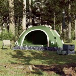 vidaXL Cort de camping pentru 3 persoane, setare rapidă, verde