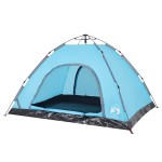 vidaXL Cort de camping pentru 4 persoane, setare rapidă, albastru