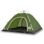 vidaXL Cort de camping pentru 5 persoane, eliberare rapidă, verde