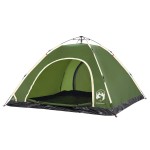 vidaXL Cort de camping pentru 5 persoane, eliberare rapidă, verde