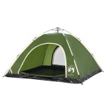 vidaXL Cort de camping pentru 5 persoane, eliberare rapidă, verde