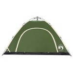 vidaXL Cort de camping pentru 5 persoane, eliberare rapidă, verde