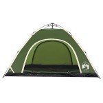 vidaXL Cort de camping pentru 5 persoane, eliberare rapidă, verde